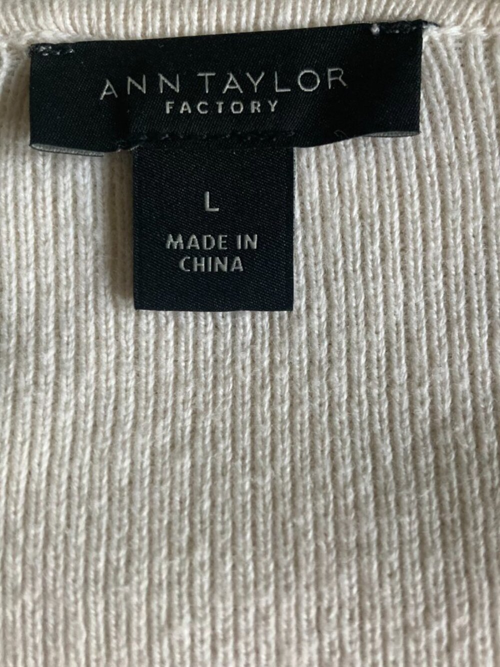 Ann Taylor Size Large Long Open Front Cream Colored Cardigan - Picture 5 of 6